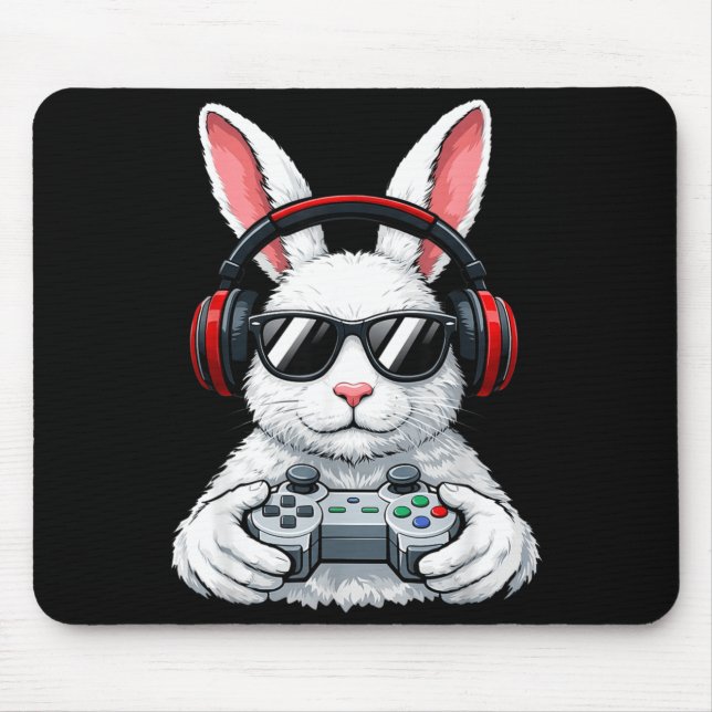 Mousepad Coelho de Páscoa Video Game Ovos Caça Jogo Kiver M (Frente)