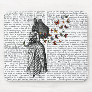 Mousepad Coelho e borboleta Parasol 2