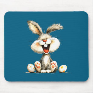 Mousepad Coelho engraçado e fofinho com arte de coelho fofo