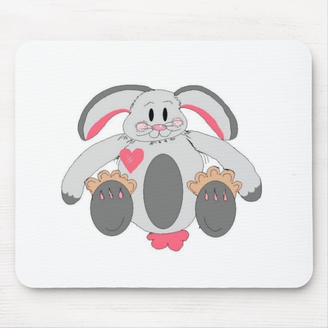 Mousepad Coelho Engraçado e Mole (Frente)