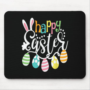 Mousepad Coelho Feliz da Páscoa Rosto de Coelho Dia Diverti