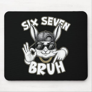 Mousepad Coelho fofo bunny 67 lindo seis sete gen meme