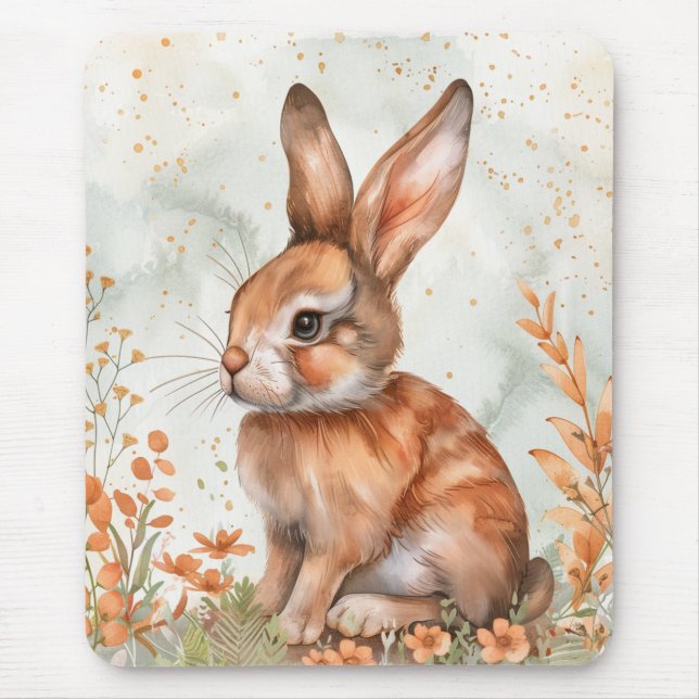 Mousepad Coelho Fofo de Primavera (Frente)