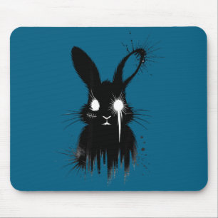Mousepad Coelho Gótico Fofo e Assustador Desenho Alternativ