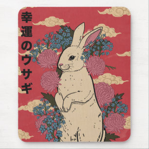 Mousepad Coelho Japonês Sortudo