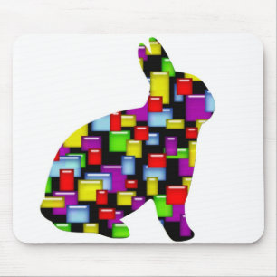 Mousepad coelho mosaico