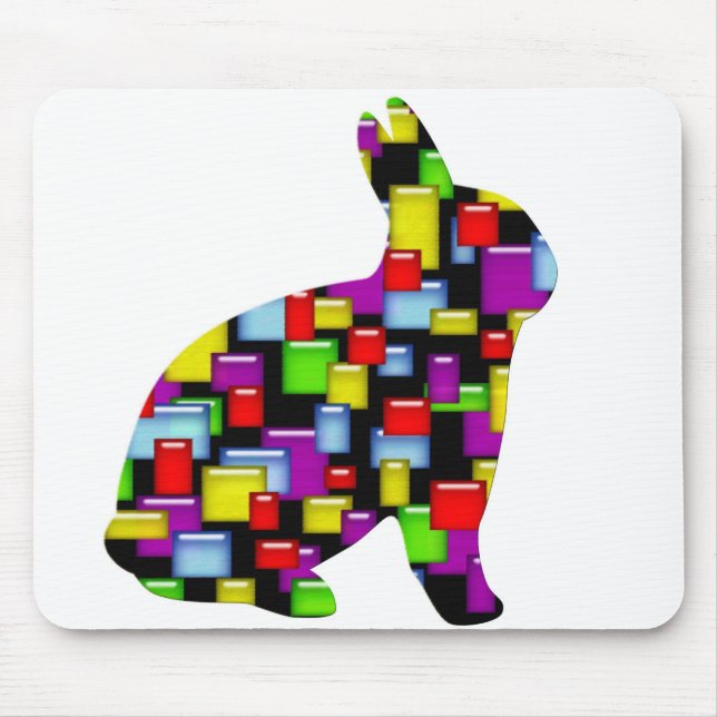 Mousepad coelho mosaico (Frente)