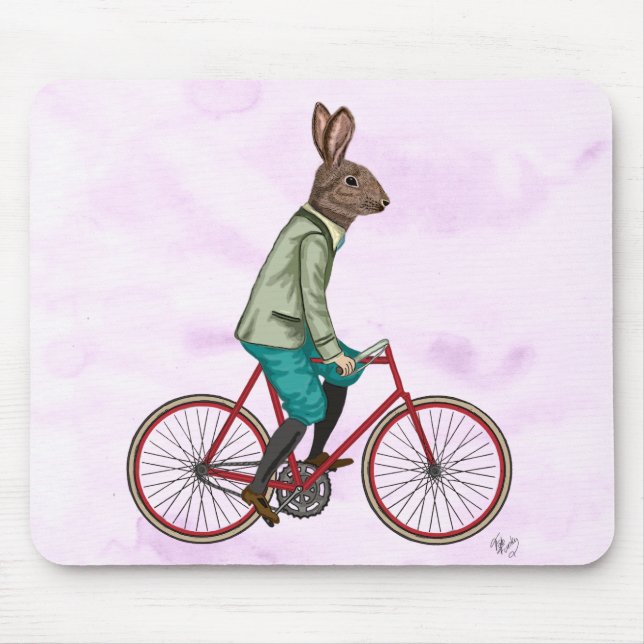 Mousepad Coelho na bicicleta 3 (Frente)