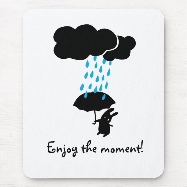 Mousepad Coelho na chuva (Frente)