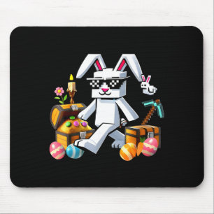 Mousepad Coelho Óculos de Sol Ovos de Coelho Feliz Páscoa B