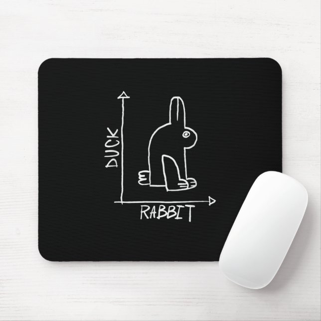 Mousepad Coelho ou Pato Engraçado, díptico de animais selva (Com mouse)