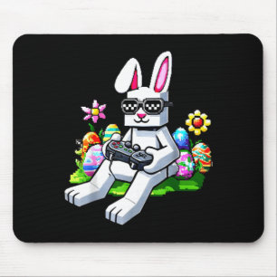Mousepad Coelho Pixel de Caça ao Ovo de Páscoa para Meninos