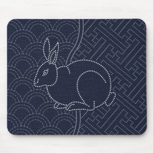 Mousepad Coelho sashiko japonês