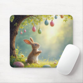 Mousepad Coelho Sob Uma Árvore De Ovos De Páscoa