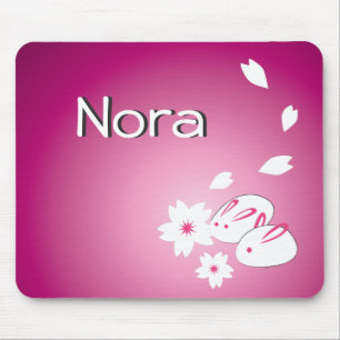 Mousepad Coelhos de neve japoneses personalizáveis e Sakura