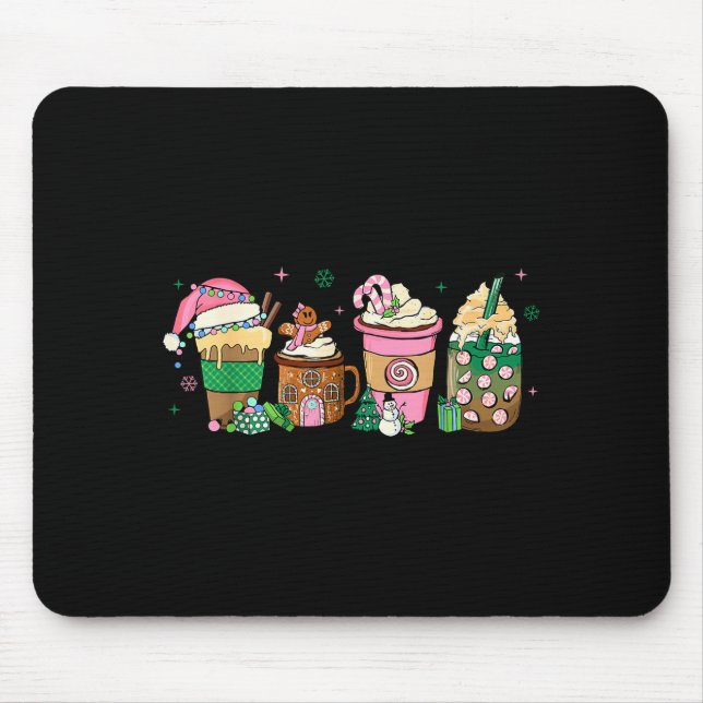 Mousepad Coffee Christmas Gingerbread Nk Women Latte Cozy W (Frente)