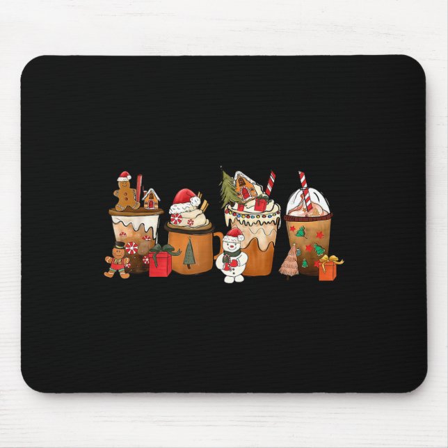 Mousepad Coffee Hot Cocoa Merry Christmas Xmas Family Pajam (Frente)