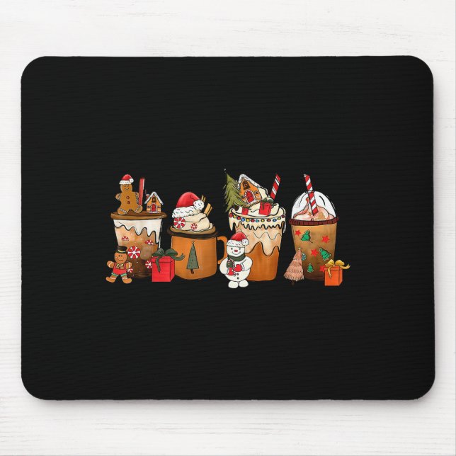 Mousepad Coffee Hot Cocoa Merry Christmas Xmas Family Pajam (Frente)