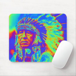 Mousepad Cofre de Mouse Arte Pop Indígena Americana
