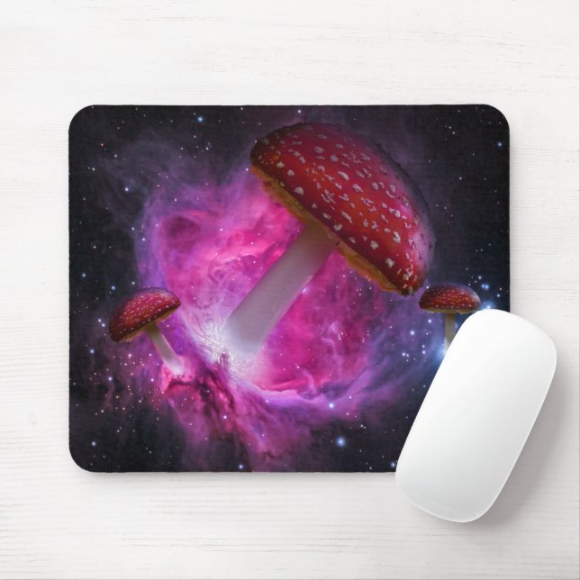 Mousepad Cogumelos Arompendo pelo Espaço Exterior (Com mouse)