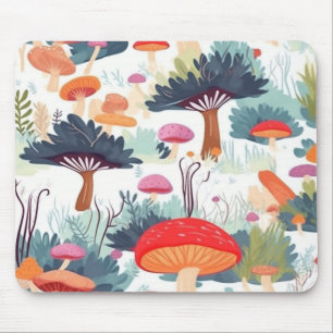 Mousepad Cogumelos e Design de árvores