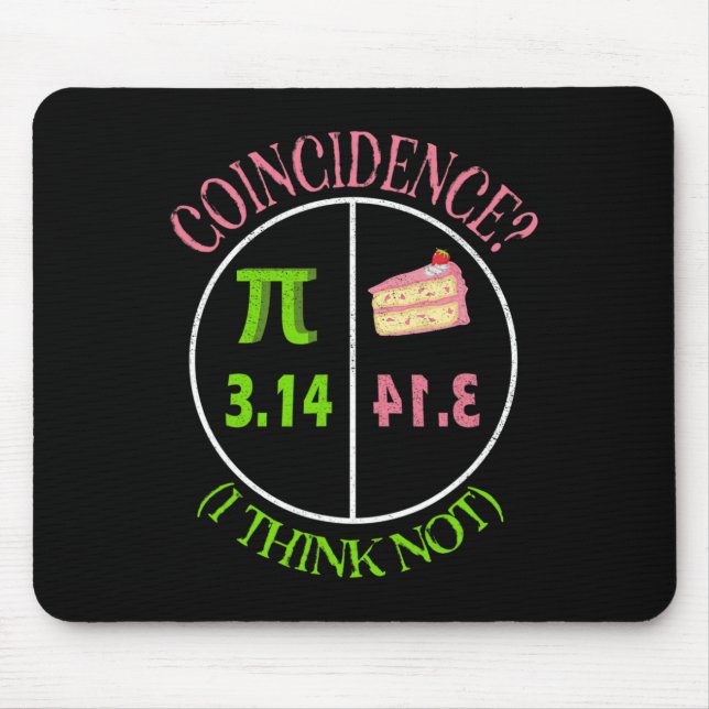 Mousepad Coincidência de 3,14 Pie Pie Day Math Lover Acho Q (Frente)