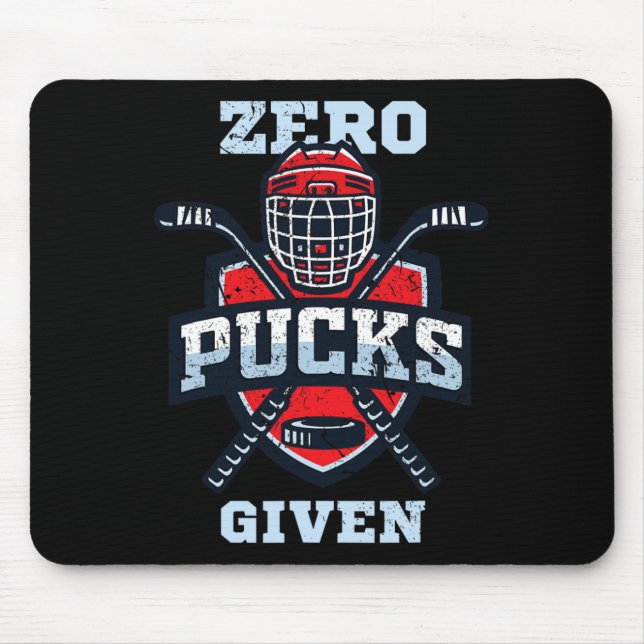 Mousepad Coisa de garoto de hóquei ou Zero Pucks Dado (Frente)
