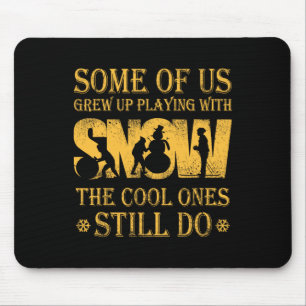 Mousepad Coisas De Esqui De Neve Design Retro Para Esqui Sn