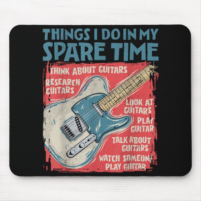 Mousepad Coisas De Violão Que Eu Faço No Meu Tempo De Sobre (Frente)