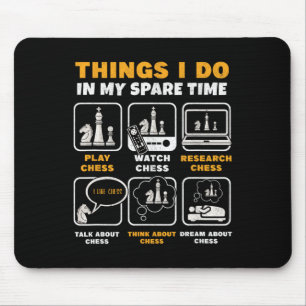 Mousepad Coisas Divertidas que Jogadores de Xadrez Fazem no