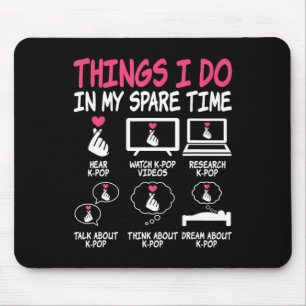 Mousepad Coisas Que Eu Faço Em Meu Tempo Livre, Jogo Música