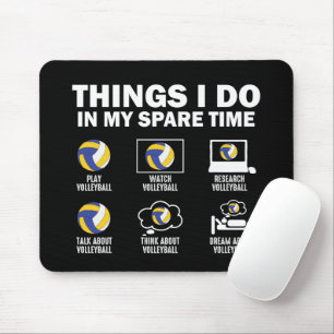 Mousepad Coisas Que Eu Faço No Meu Tempo Livre De Voleibol