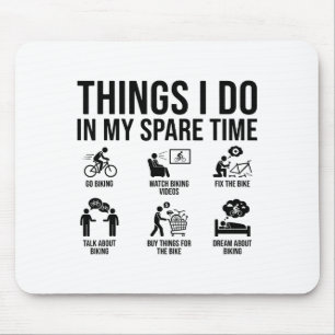 Mousepad Coisas que faço no meu tempo livre Amante do cicli