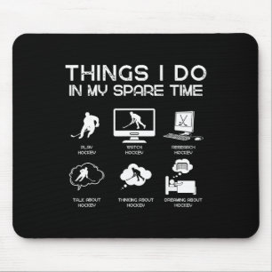 Mousepad Coisas que faço no meu tempo livre Amante engraçad