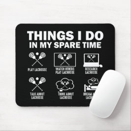 Mousepad Coisas que Faço no Meu Tempo Livre Lacrosse