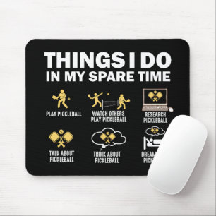 Mousepad Coisas que Faço no Meu Tempo Livre Pickleball