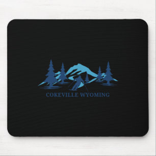 Mousepad Cokeville Wyoming Ski Resort Skiier