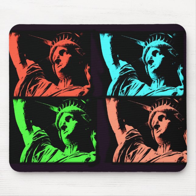 Mousepad Colagem da estátua da liberdade (Frente)