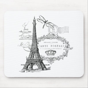 Mousepad Colagem da torre Eiffel