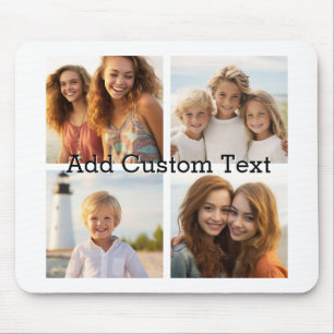 Mousepad Colagem de 4 fotos - você pode alterar a cor do fu