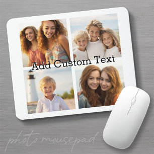 Mousepad Colagem de 4 fotos - você pode alterar a cor do fu