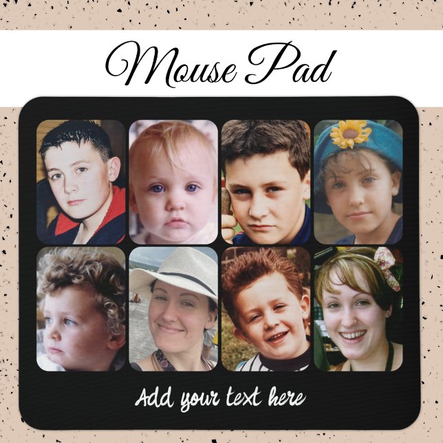 Mousepad colagem de 8 fotos preto branco (Criador carregado)