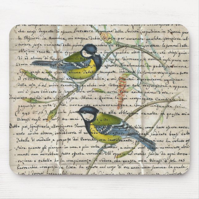 Mousepad colagem de aves (Frente)