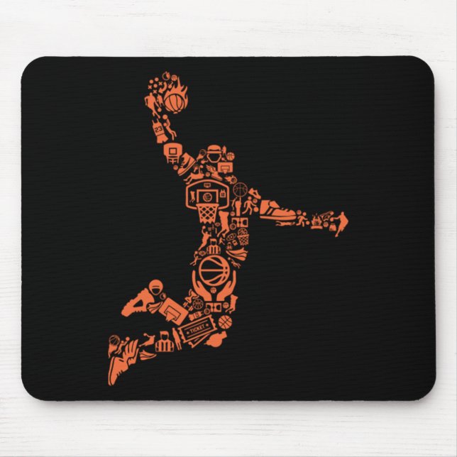 Mousepad Colagem de Basquete (Frente)