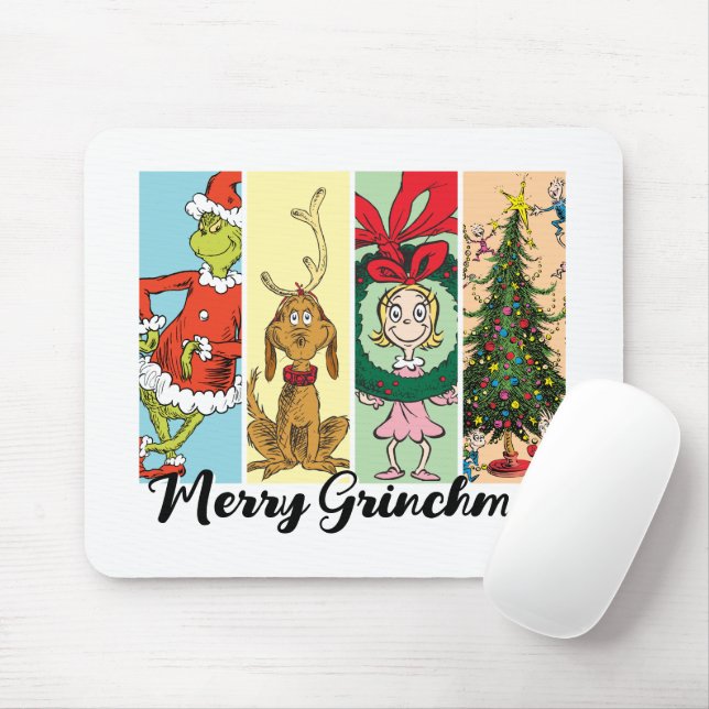 Mousepad Colagem de Férias Feliz Grinchmas (Com mouse)