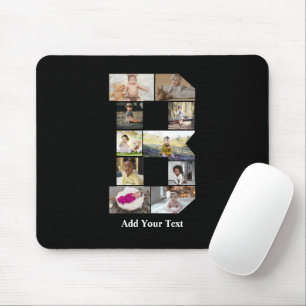 Mousepad Colagem de Fotografias com design Letra B