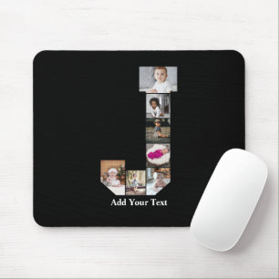 Mousepad Colagem de Fotografias com design Letra J