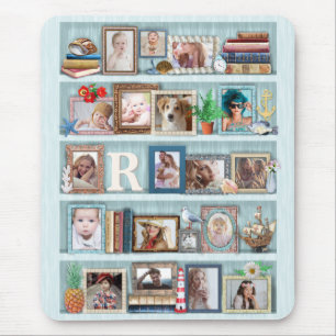Mousepad Colagem de Fotografias da Família — Bookcase de