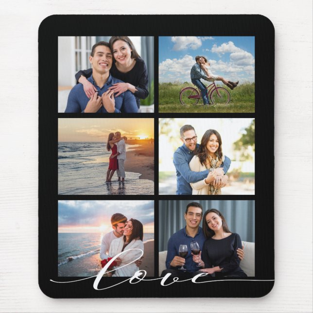 Mousepad Colagem de Fotografias de Amor Moderno (Frente)