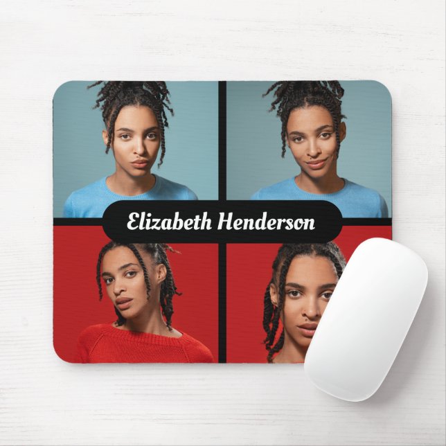 Mousepad Colagem de Fotografias do Design 4 (Com mouse)